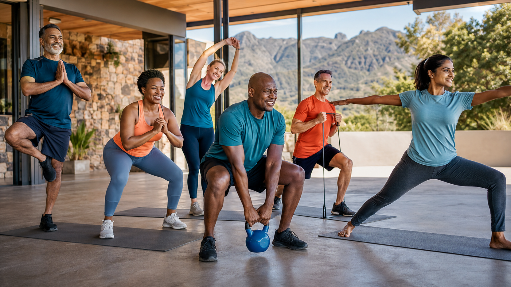 People taking part in AMI Fitness